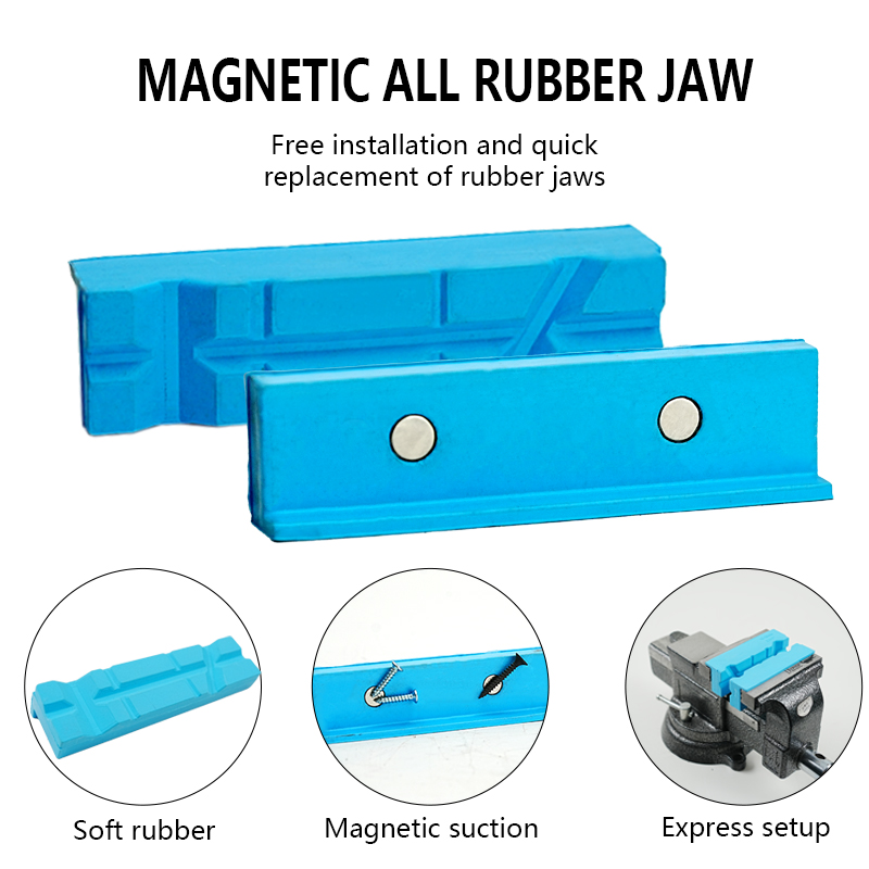 Workshop Tools Vice - Blauw Rubber Bankschroef Magnetische Beschermhoes Bescherming