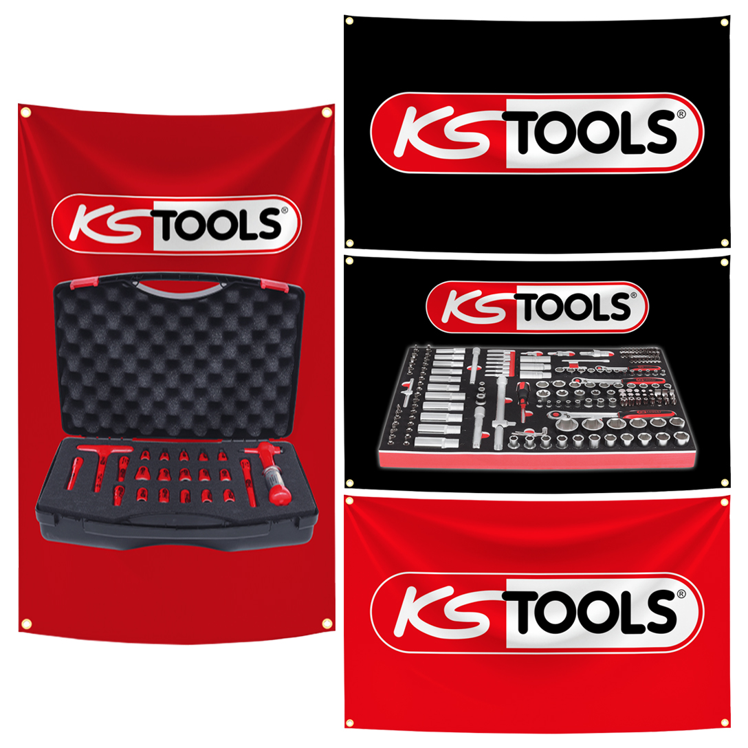 KS TOOLS Merk Vlag Tapijt 3x5  - Ks Tools Workshop recensie en prijs